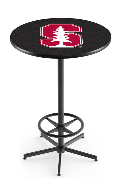 L216 Black Wrinkle Stanford Cardinals Pub Table