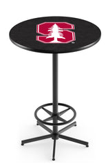 L216 Black Wrinkle Stanford Cardinals Pub Table