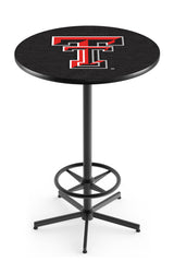 L216 Black Wrinkle Texas Tech Red Raiders Pub Table
