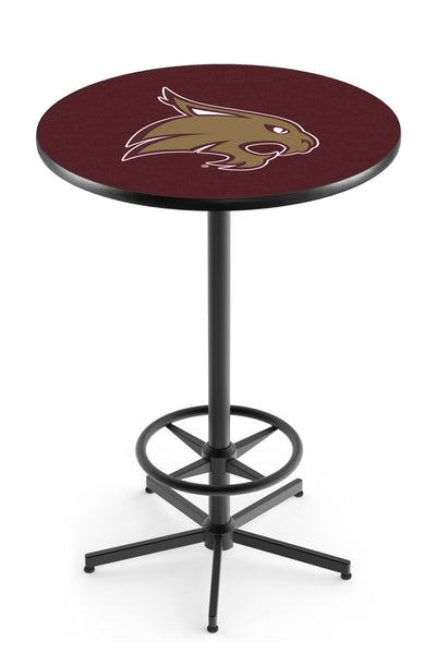 L216 Black Wrinkle Texas State University Bobcats Pub Table