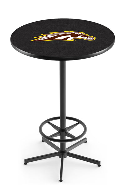 L216 Black Wrinkle Western Michigan University Broncos Pub Table