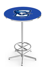 L216 Chrome Creighton Blue Jays Pub Table