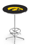 L216 Chrome University of Iowa Hawkeyes Pub Table