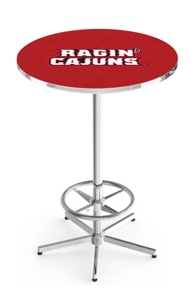L216 Chrome Louisiana Ragin Cajuns Pub Table