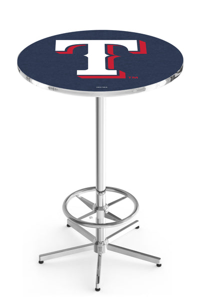 Texas Rangers L216 Chrome MLB Pub Table