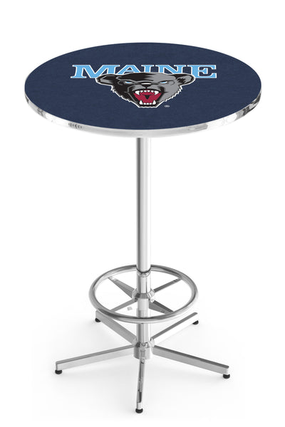 L216 Chrome University of Maine Black Bears Pub Table