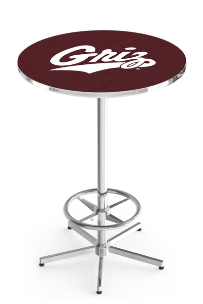 L216 Chrome University of Montana Grizzlies Pub Table