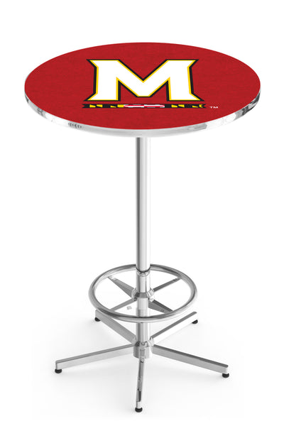 L216 Chrome Maryland Terrapins Pub Table