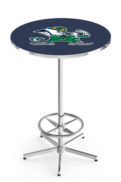 L216 Chrome Notre Dame Fighting Irish Leprechaun Pub Table