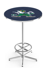 L216 Chrome Notre Dame Fighting Irish Leprechaun Pub Table