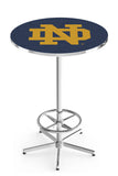 L216 Chrome Notre Dame Fighting Irish ND Script Pub Table