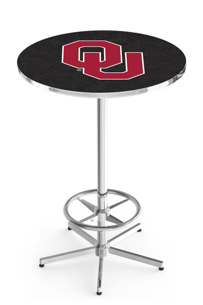 L216 Chrome Oklahoma Sooners Pub Table