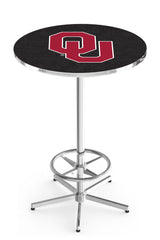 L216 Chrome Oklahoma Sooners Pub Table