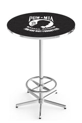 L216 Chrome United States Military POWMIA Pub Table | POWMIA VFW Pub Table