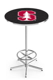 L216 Chrome Stanford Cardinals Pub Table
