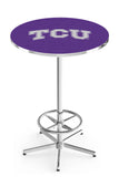 L216 Chrome Texas Christian University Horned Frogs Pub Table