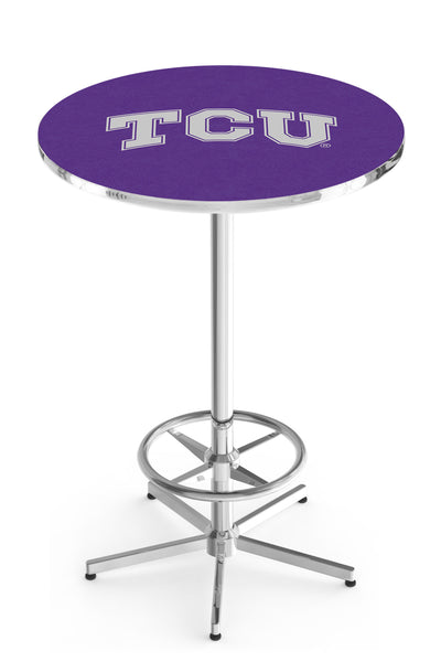 L216 Chrome Texas Christian University Horned Frogs Pub Table