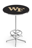 L216 Chrome Wake Forest Demon Deacon Pub Table