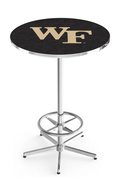 L216 Chrome Wake Forest Demon Deacon Pub Table