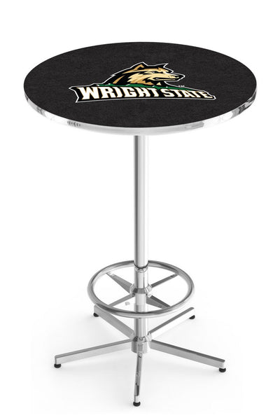 L216 Chrome Wright State Raiders Pub Table