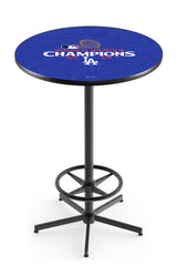 L216 Black Wrinkle Los Angeles Dodgers 2024 World Series Champions Pub Table