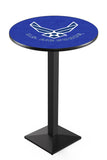 L217 Black Wrinkle United States Air Force Pub Table | VFW U.S. Air Force Pub Tables