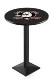 L217 Black Wrinkle Anaheim Ducks Pub Table