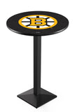 L217 Black Wrinkle Boston Bruins Pub Table