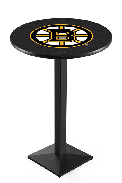 L217 Black Wrinkle Boston Bruins Pub Table