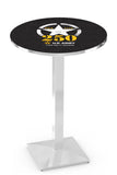 L217 Chrome U.S. Military Army 250th Anniversary Pub Table | United States Military VFW Army Pub Table