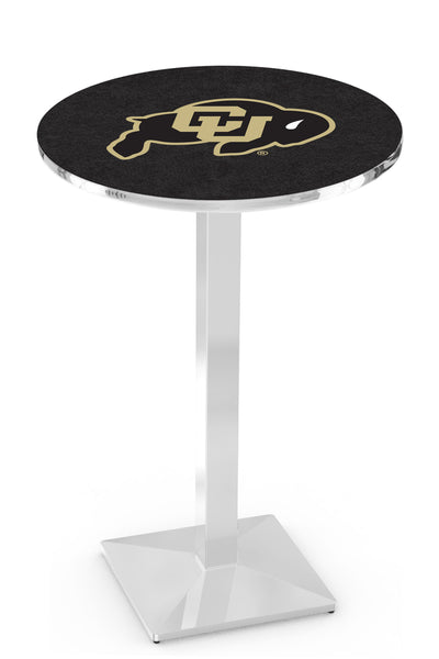 L217 Chrome Colorado Buffaloes Pub Table