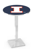 L217 Chrome Illinois fighting Illini Pub Table