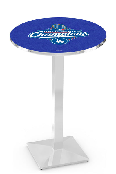 L217 Chrome Los Angeles Dodgers 2025 World Series Champions Pub Table
