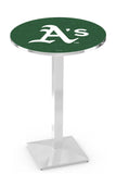 Oakland Athletics L217 Chrome MLB Pub Table