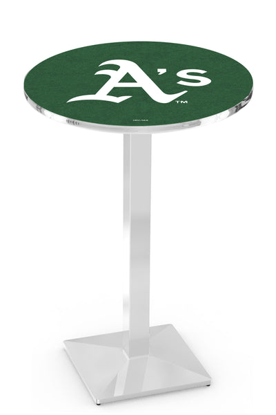 Oakland Athletics L217 Chrome MLB Pub Table