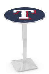 Texas Rangers L217 Chrome MLB Pub Table