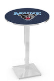 L217 Chrome University of Maine Black Bears Pub Table