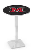 L217 Chrome Miami University RedHawks Pub Table