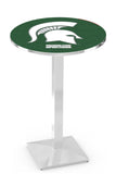 L217 Chrome Michigan State Spartans Pub Table