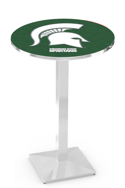 L217 Chrome Michigan State Spartans Pub Table