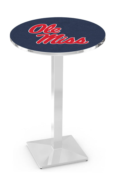 L217 Chrome Ole Miss Rebels Pub Table