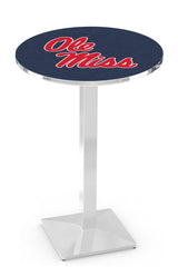 L217 Chrome Ole Miss Rebels Pub Table