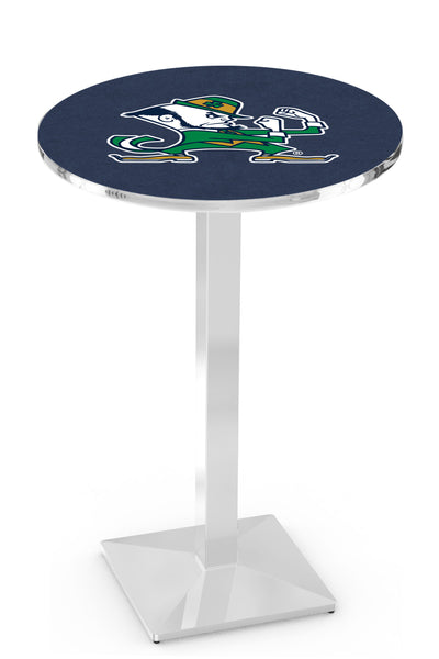 L217 Chrome Notre Dame Fighting Irish Leprechaun Pub Table