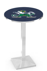 L217 Chrome Notre Dame Fighting Irish Leprechaun Pub Table
