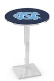 L217 Chrome North Carolina Tar Heels Pub Table