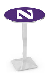 L217 Chrome Northwestern Wildcats Pub Table
