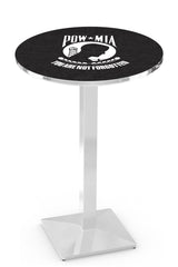 L217 Chrome U.S. Military POWMIA Pub Table | United States Military VFW POWMIA Pub Table