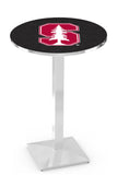 L217 Chrome Stanford Cardinals Pub Table
