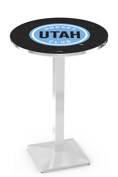 L217 Chrome Utah Hockey Club Pub Table