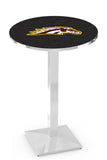 L217 Chrome Western Michigan University Broncos Pub Table